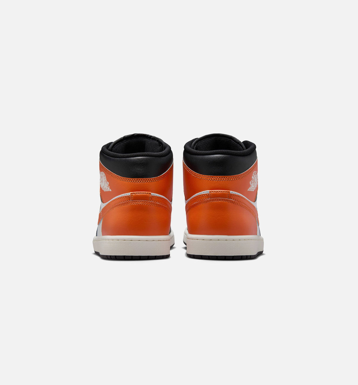 Air Jordan 1 Mid 男款休闲鞋 - 海星橙/白/帆白/黑