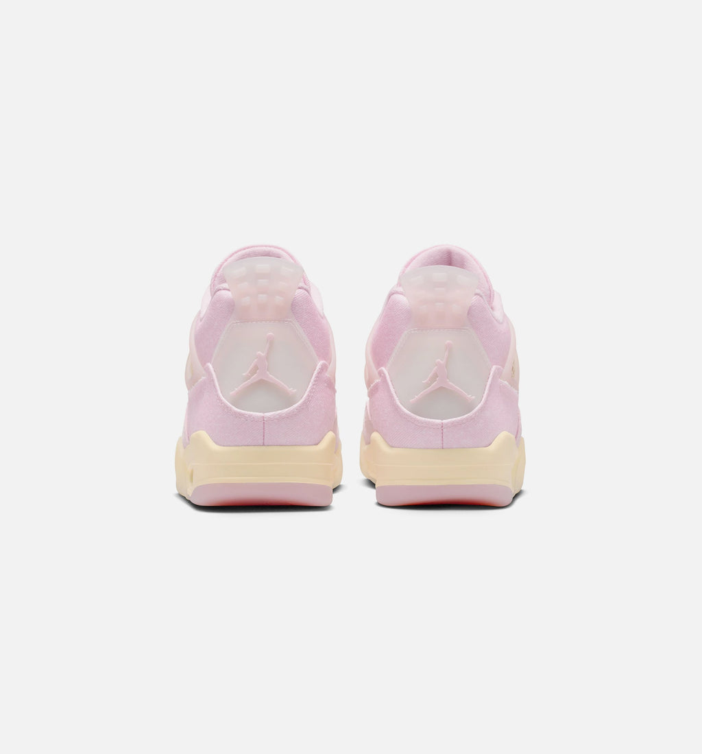 Air Jordan 4 Retro 粉珍珠与冒玄红女款休闲鞋 - 珍珠粉/冒玄红/椰子奶