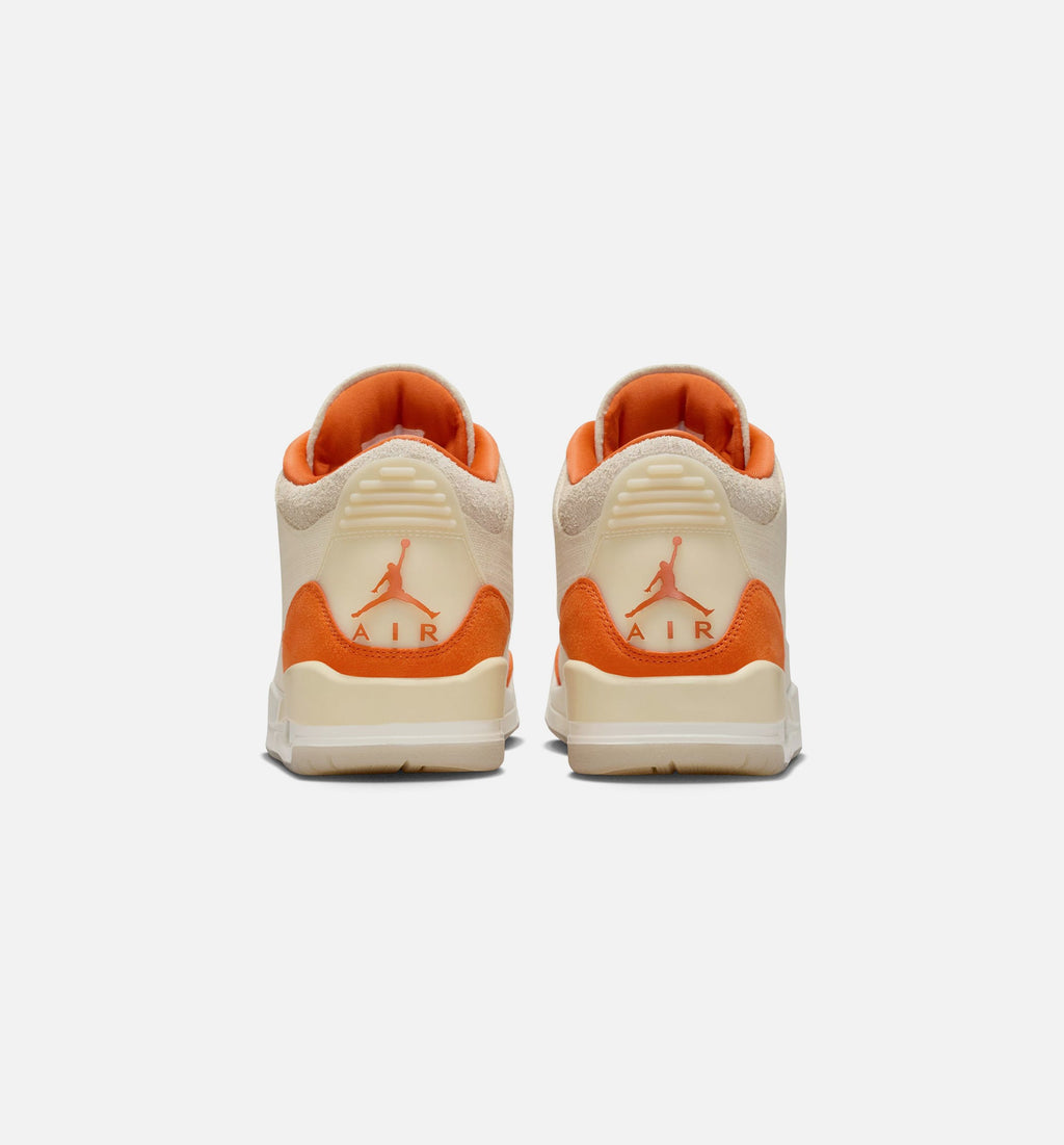 Air Jordan 3 Retro 海星女款休闲鞋 - 化石/海星橙/帆白