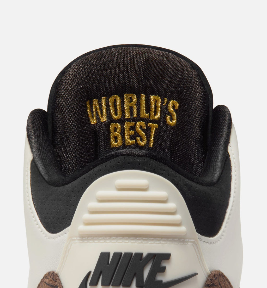 Air Jordan 3 Retro 帆白大学红男款休闲鞋 - 帆白/黑/大学红/淡象牙