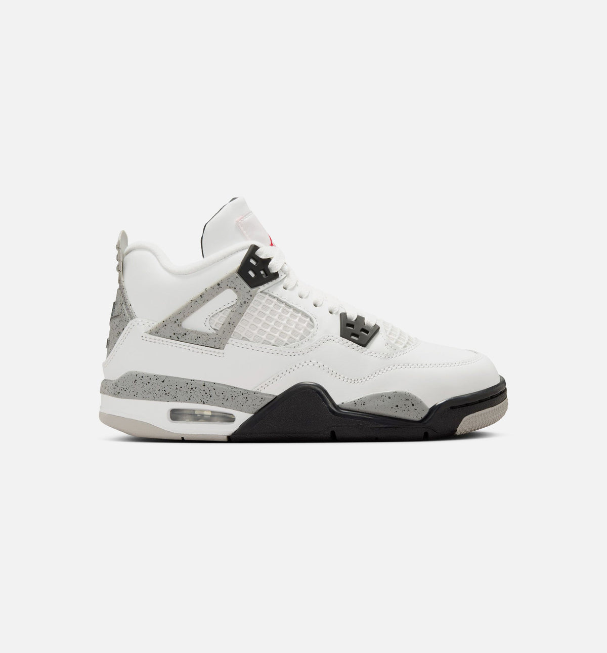 Air Jordan 4 Retro 白水泥大童款休闲鞋 - 峰川白/火红/水泥灰/黑