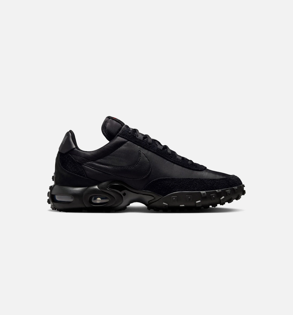 Air Max Waffle 黑色与铁灰男款休闲鞋 - 黑