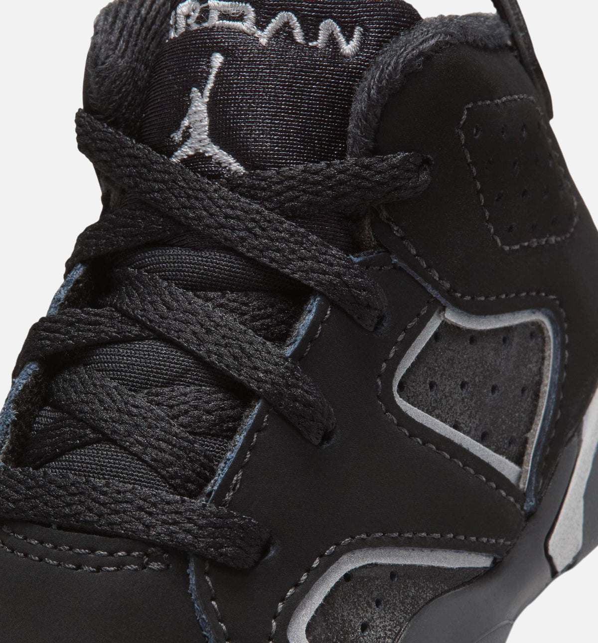 Air Jordan 6 毕业礼服婴幼儿款休闲鞋 - 黑/反光银/黑