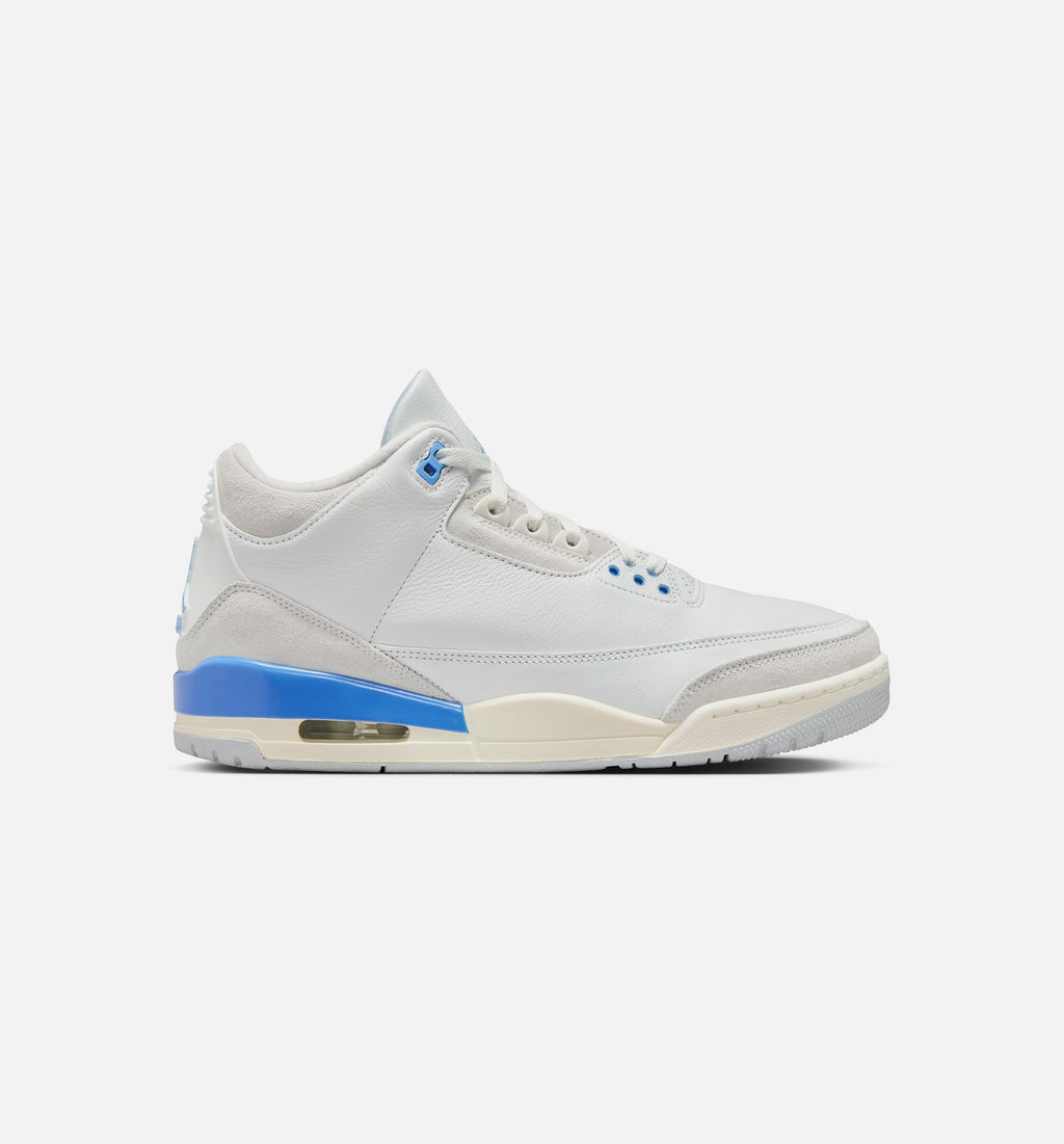 Air Jordan 3 Retro 幸运短裤男款休闲鞋 - 峰白/氢蓝/传奇蓝
