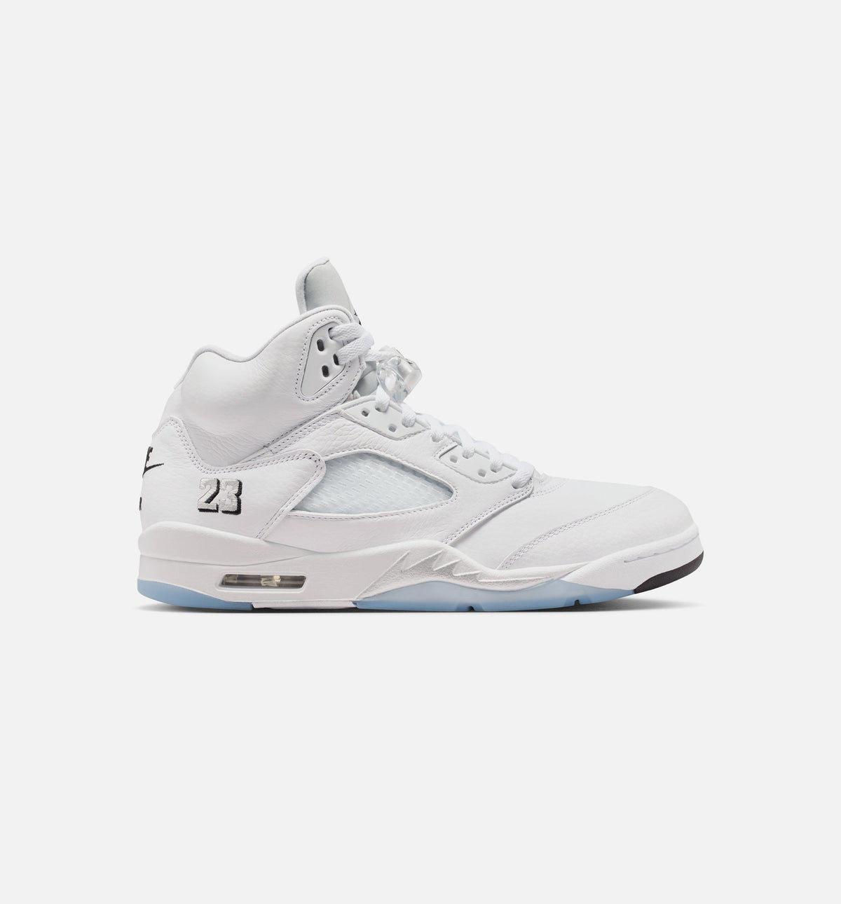 Air Jordan 5 Retro OG 白色金属男款休闲鞋 - 白/金属银/黑