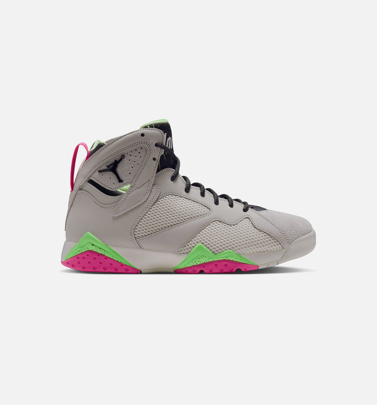 Air Jordan 7 Retro Tennis Day 男款休闲鞋 - 幻影白/酸橙绷/粉红/铁灰