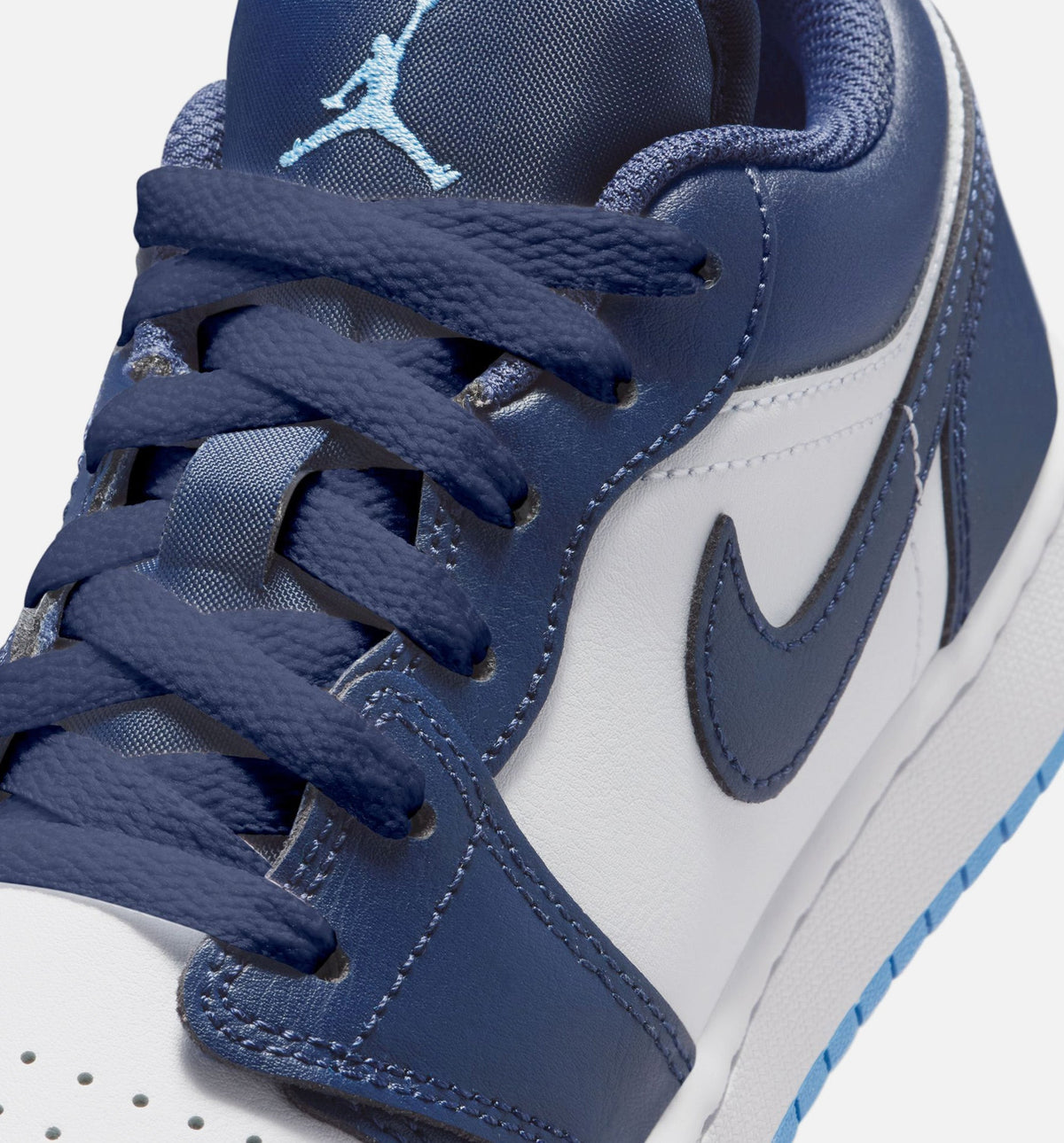 Air Jordan 1 Low 大童款休闲鞋 - 深海军蓝/大学蓝/白