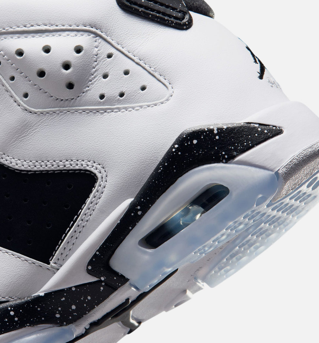 Air Jordan 6 Retro 黑白大童款休闲鞋 - 黑/白