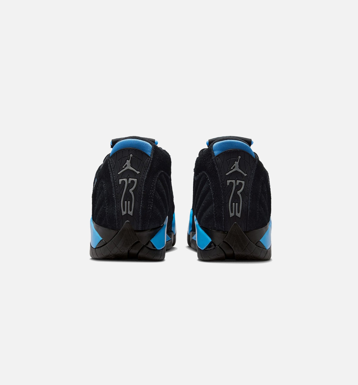 Air Jordan 14 Retro 黑色大学蓝大童款休闲鞋 - 黑/白/大学蓝
