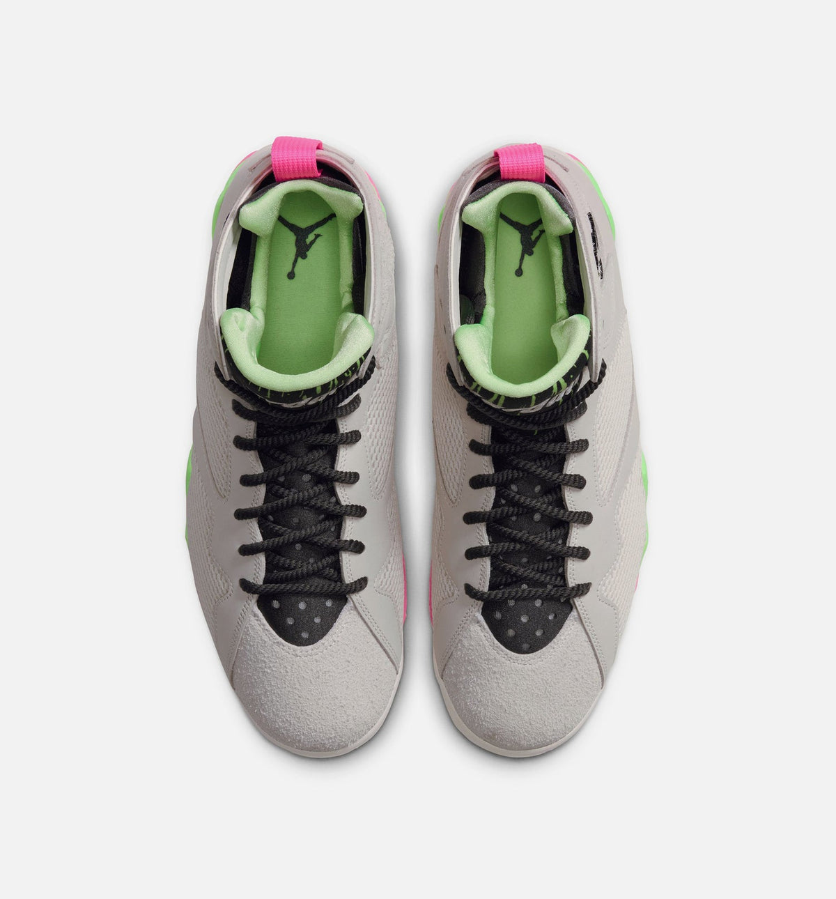Air Jordan 7 Retro Tennis Day 男款休闲鞋 - 幻影白/酸橙绷/粉红/铁灰