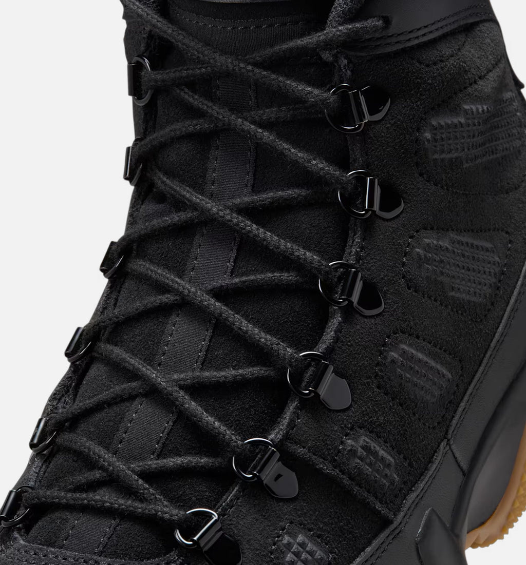 Air Jordan 9 Retro 男款休闲靴 - 黑/黑橡胶浅棕