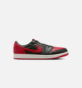 Air Jordan 1 Retro Low OG 禁穿男款休闲鞋 - 黑/大学红/峰白
