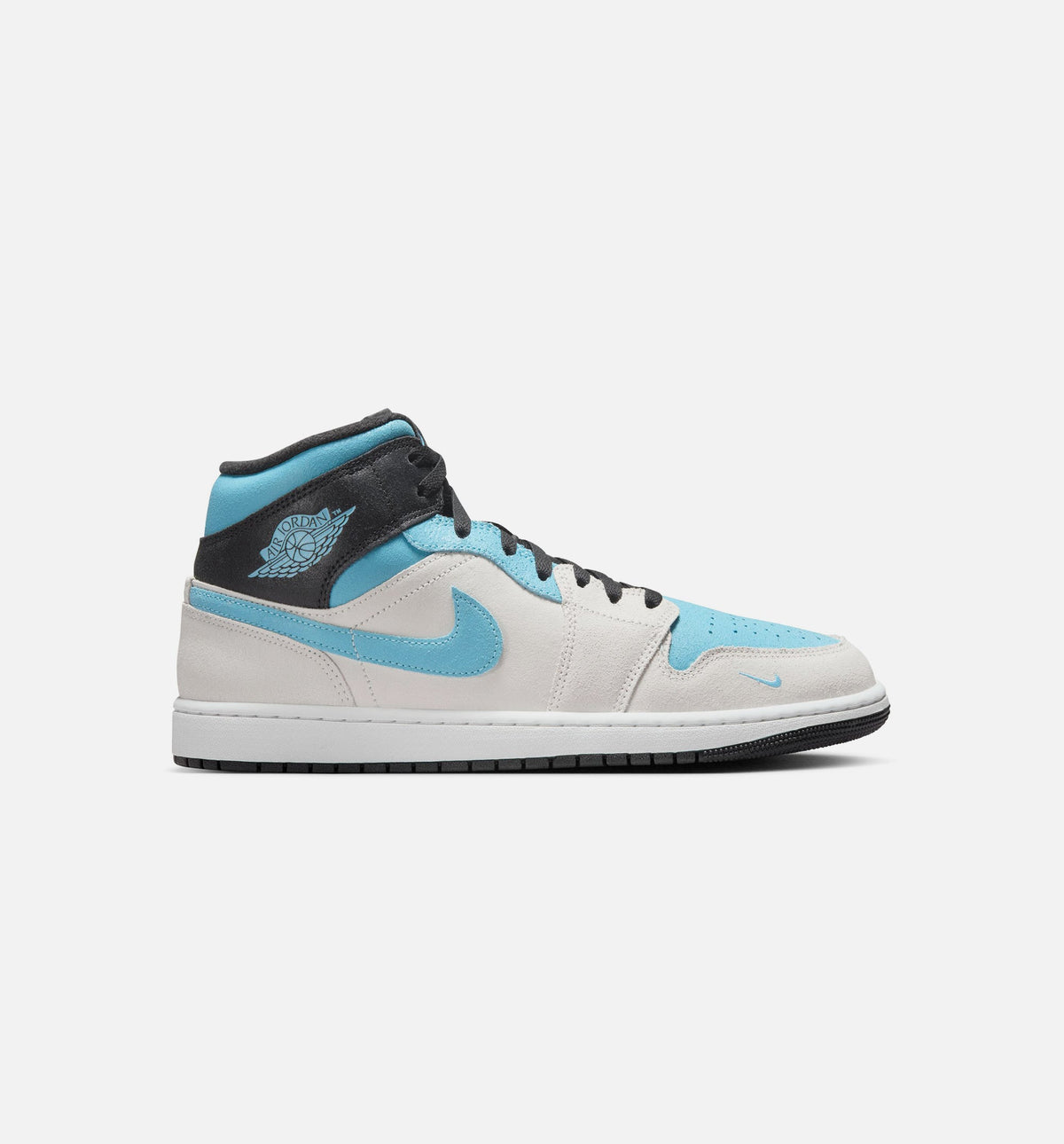 Air Jordan 1 Mid SE 男款休闲鞋 - 峰白/冰蓝/黑