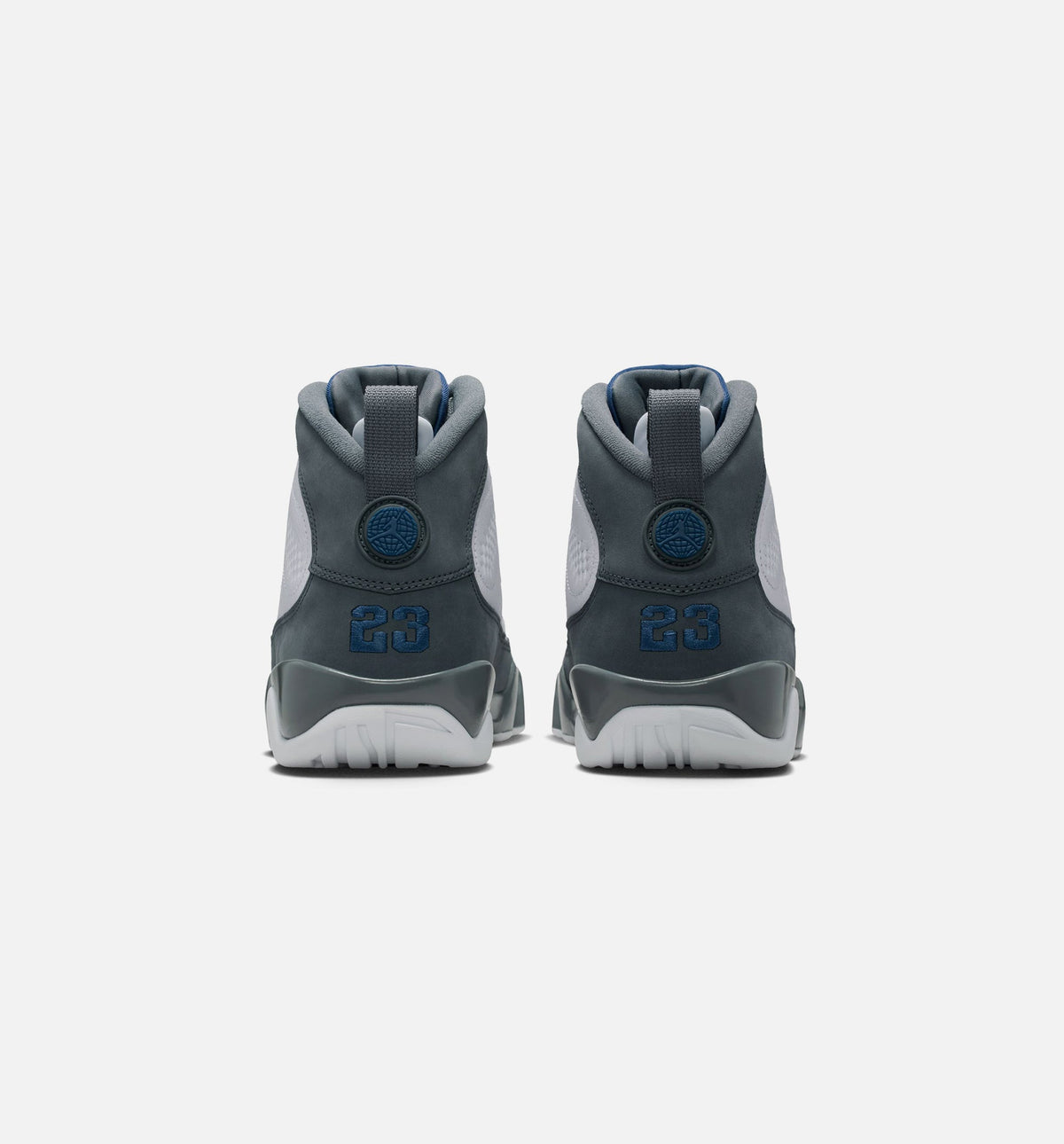 Air Jordan 9 Retro 燧石灰与法国蓝男款休闲鞋 - 白/法国蓝/燧石灰