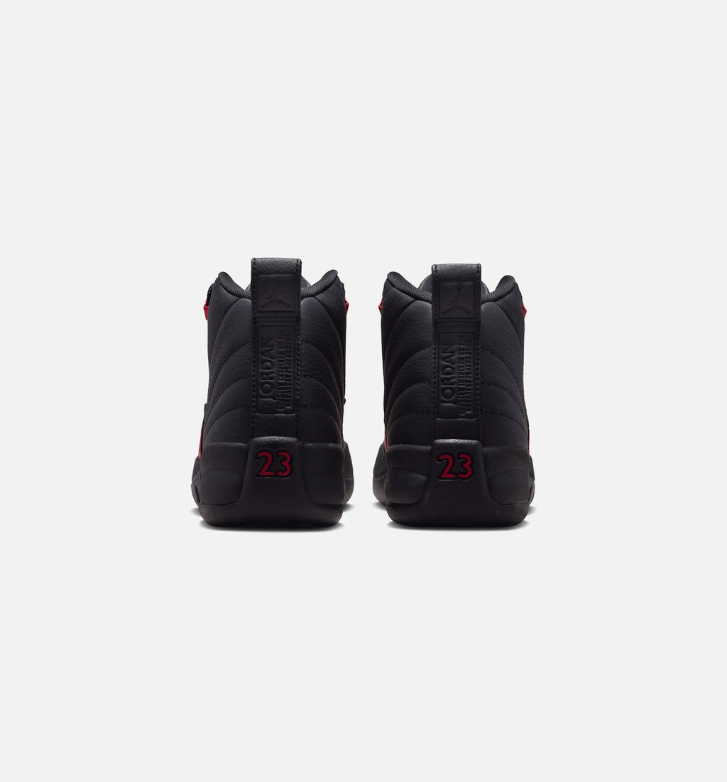 Air Jordan 12 Retro Bloodline 大童款休闲鞋 - 黑/学院红