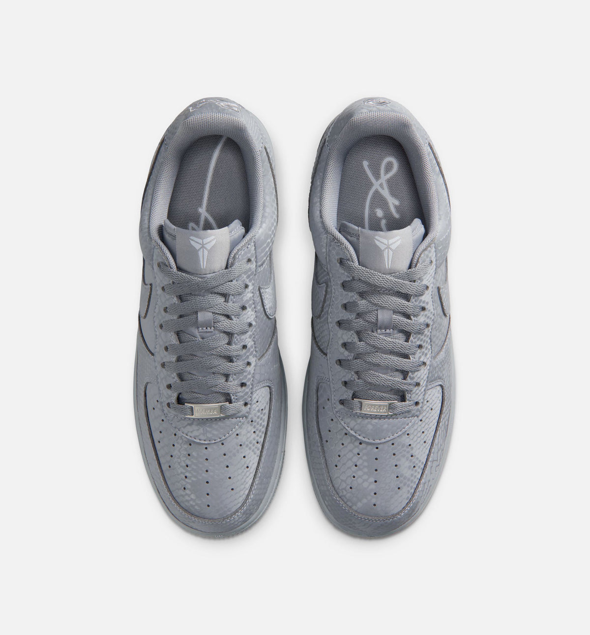 Kobe Air Force 1 Low 冷灰男款休闲鞋 - 冷灰/狼灰