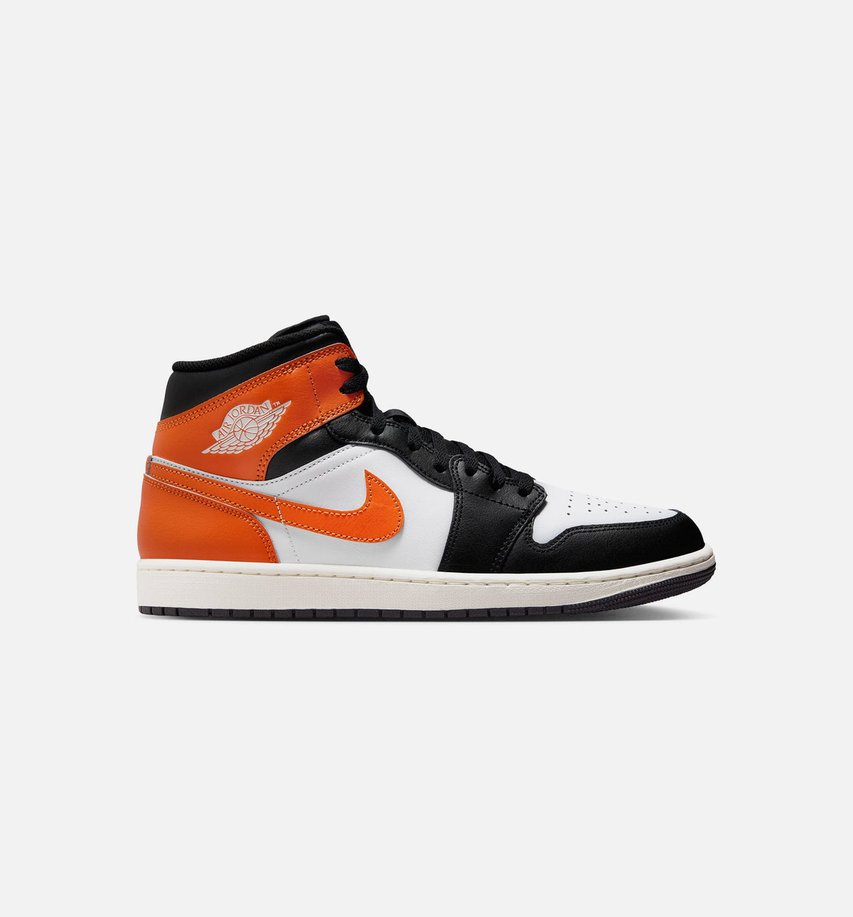 Air Jordan 1 Mid 男款休闲鞋 - 海星橙/白/帆白/黑