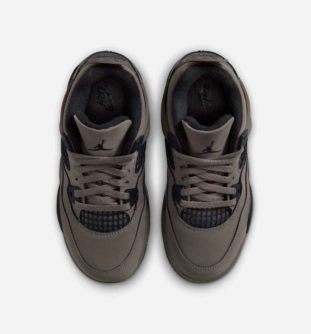 Air Jordan 4 Retro 洞石与黑学前款休闲鞋 - 洞石/黑/月亮粒子