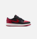 Air Jordan 1 Retro Low OG 禁穿大童款休闲鞋 - 黑/大学红/峰白