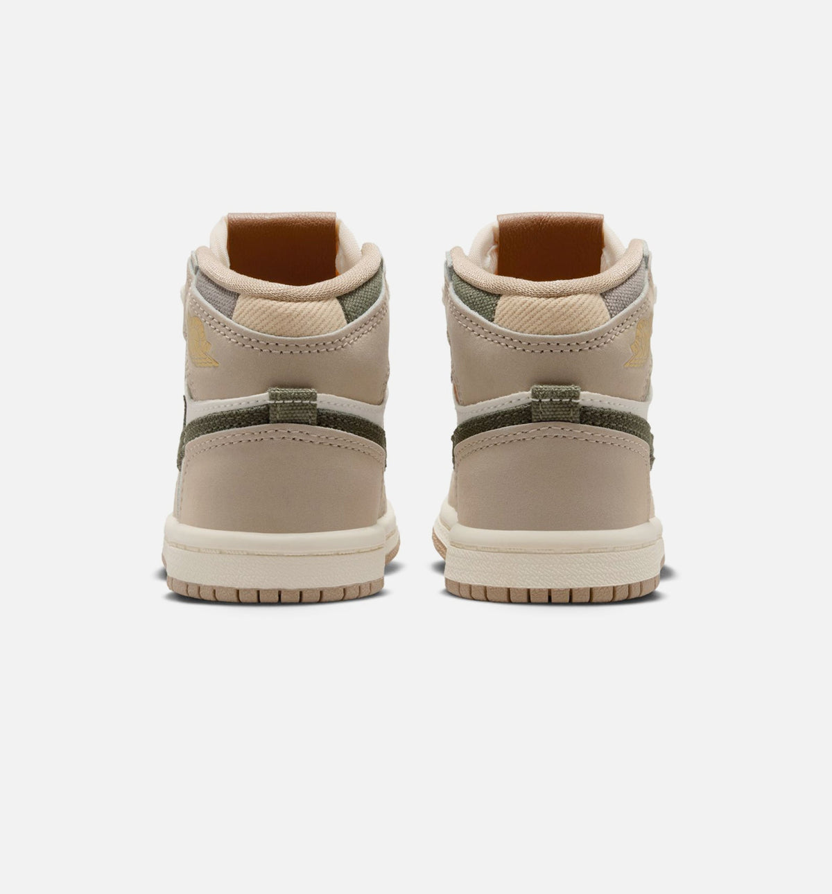 Air Jordan 1 Retro High OG 婴幼儿款休闲鞋 - 卡其/帆白/椰子奶白/卡其荔联