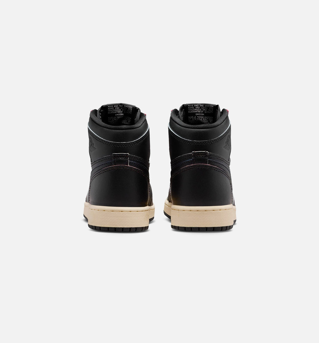 Air Jordan 1 Retro High OG 大童款休闲鞋 - 黑/欣布林