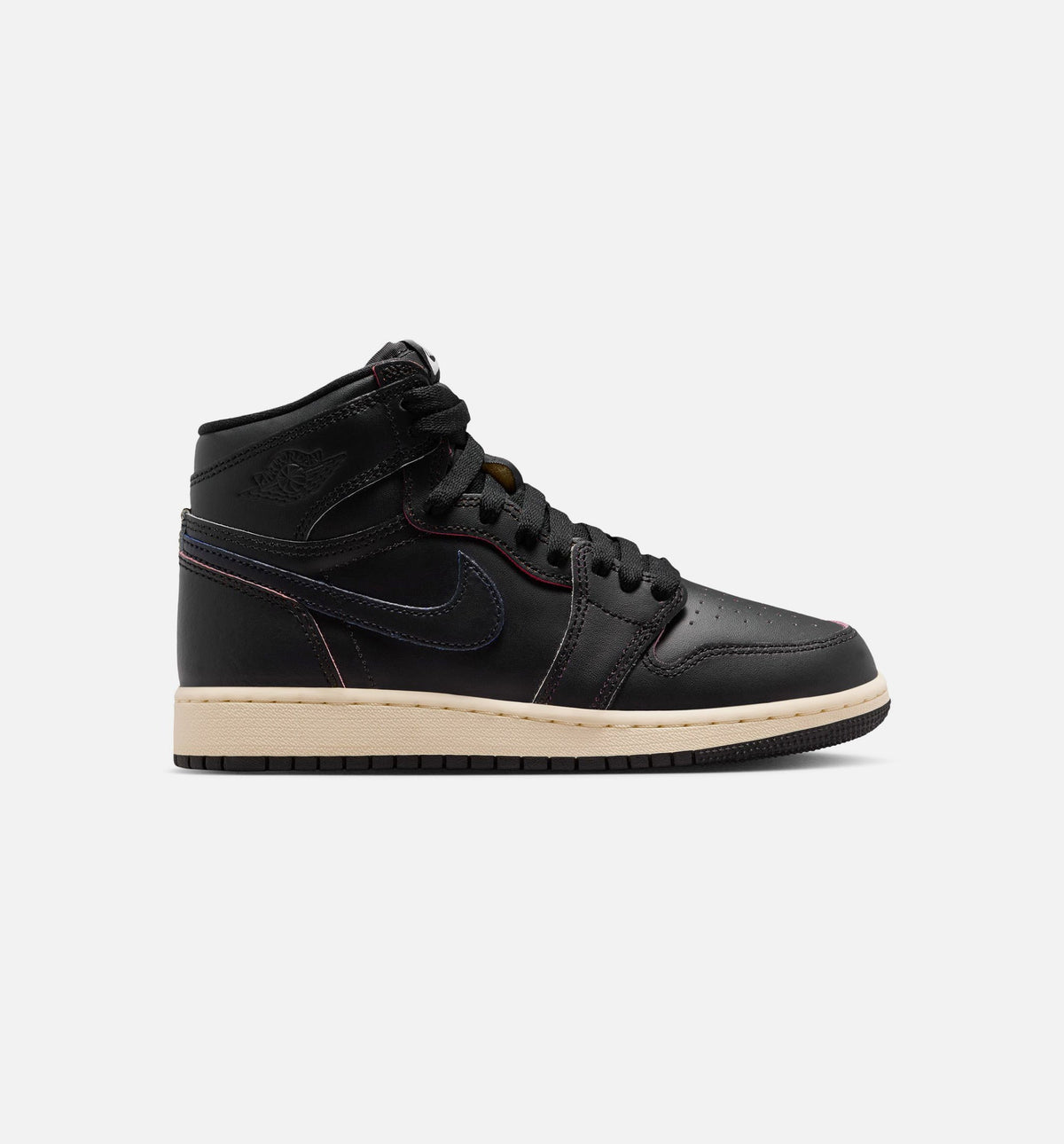 Air Jordan 1 Retro High OG 大童款休闲鞋 - 黑/欣布林