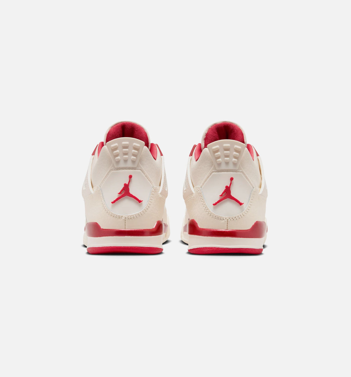 Air Jordan 4 Retro 情人节学前款休闲鞋 - 淡象牙/山岡红/烟火红