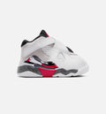 Air Jordan 8 Retro 白色与纯红婴幼儿款休闲鞋 - 白/黑/纯红