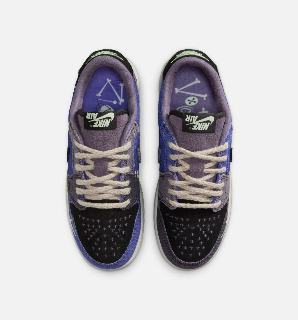 Air Jordan 1 Low OG 大童款休闲鞋 - 皇室紫/薄雾绿/黑/深葡萄干/曙光/浅銀