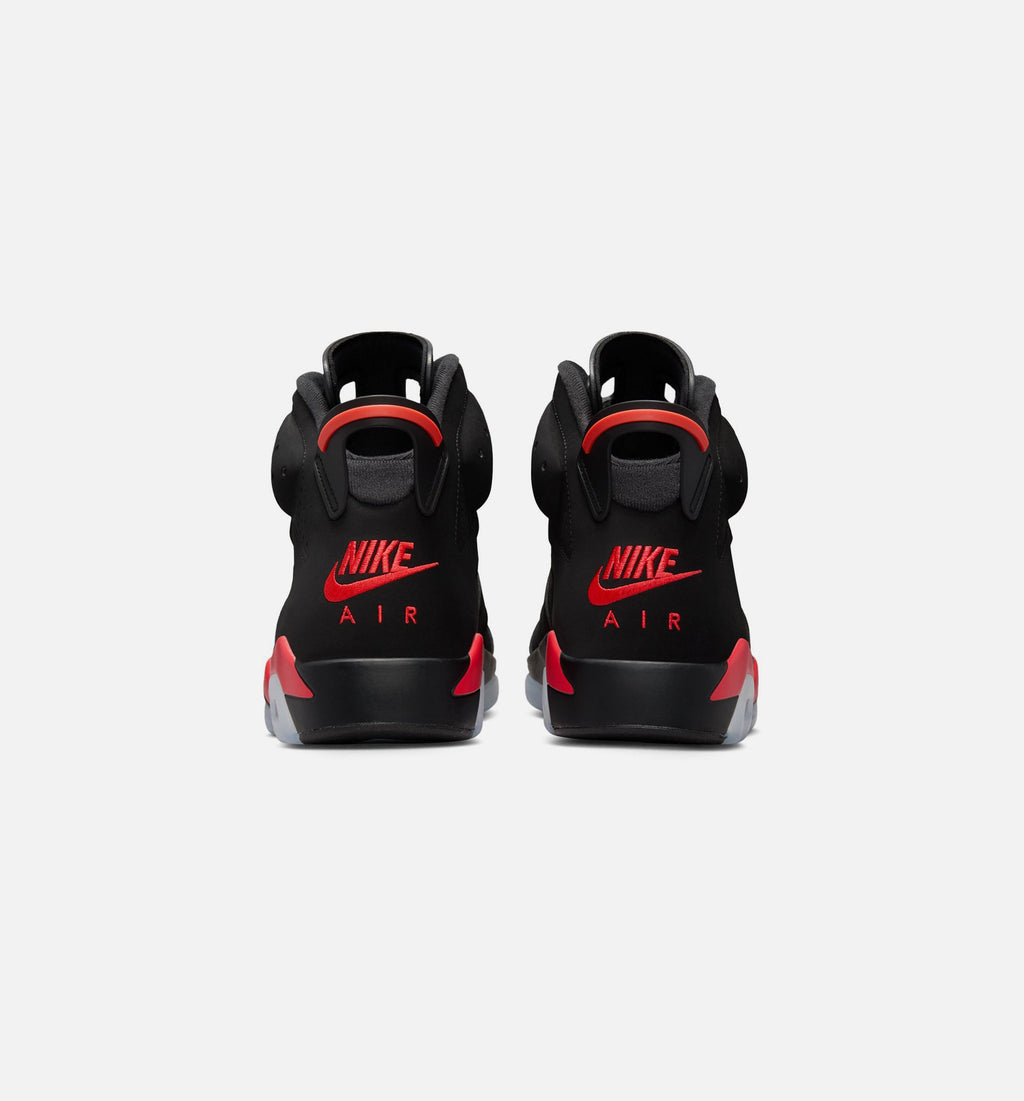 Air Jordan 6 Retro 红外线销售员男款休闲鞋 - 黑/淡绯红