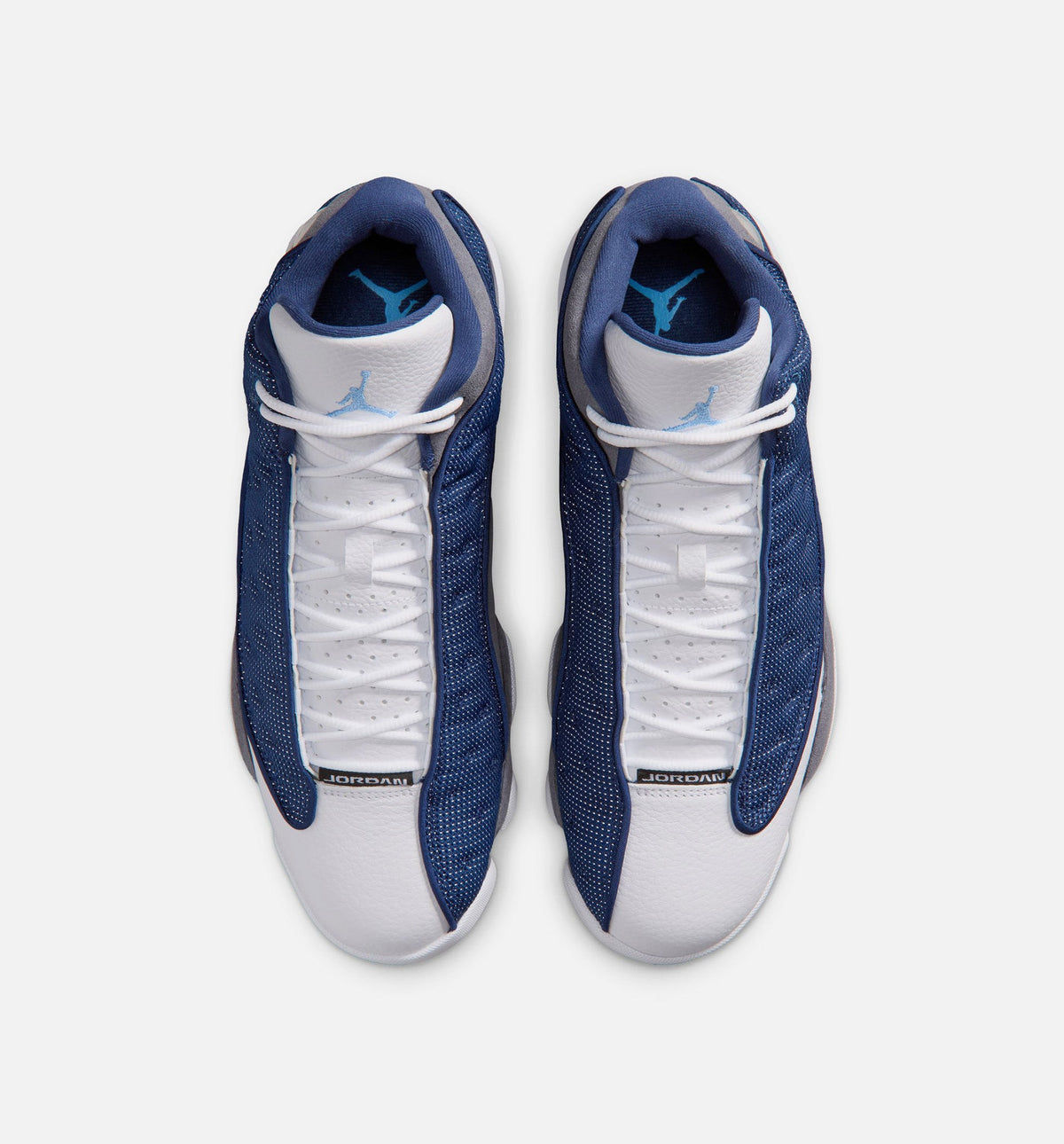Air Jordan 13 Retro 海军蓝与燧石灰男款休闲鞋 - 海军蓝/大学蓝/燧石灰/白