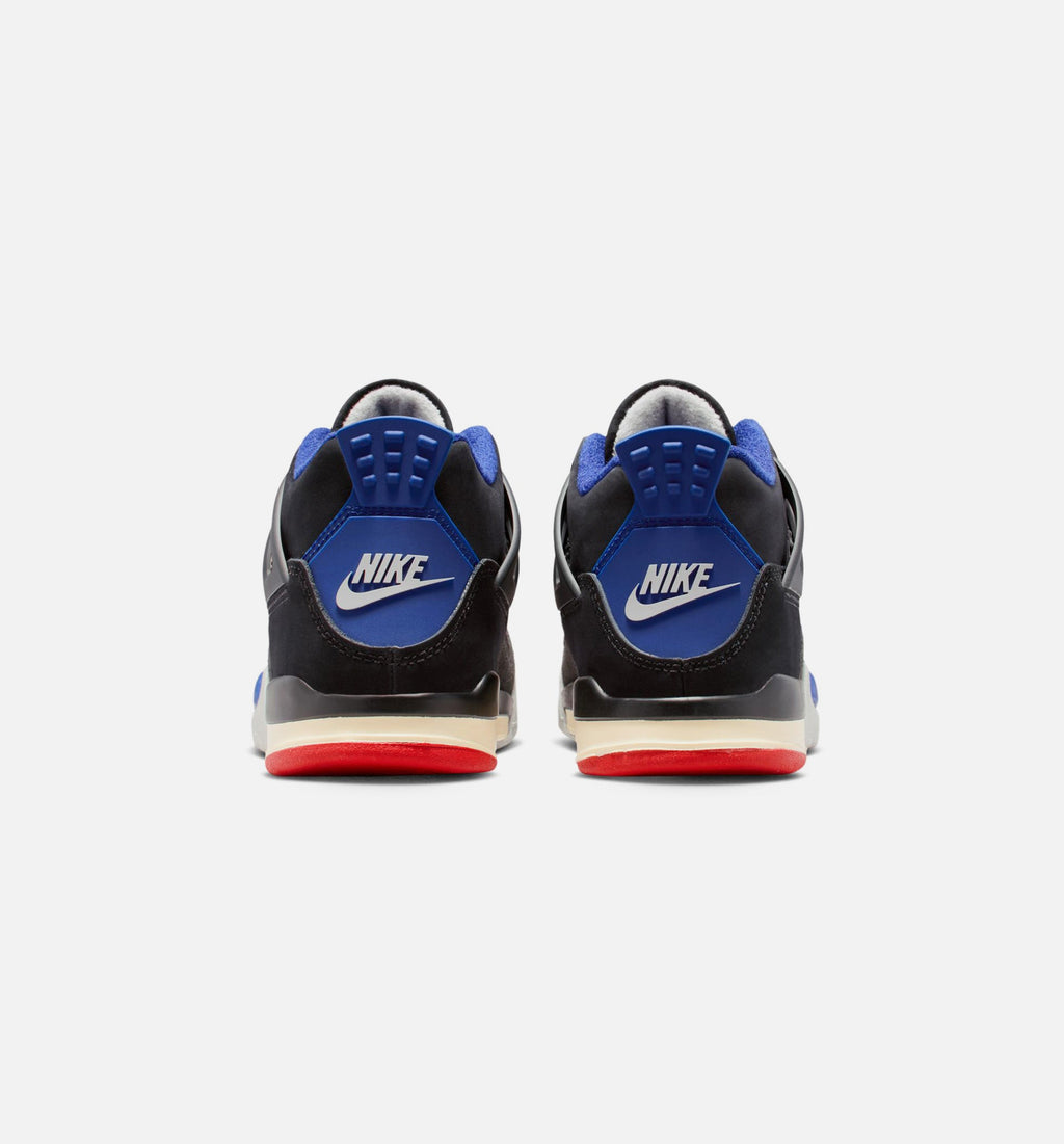 Air Jordan 4 Retro 稀有空气学前款休闲鞋 - 黑/火红/深皇家蓝