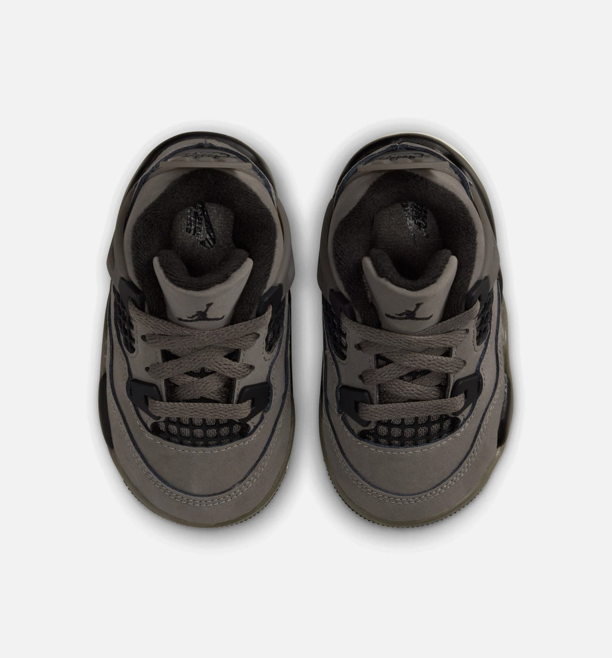 Air Jordan 4 Retro 洞石与黑婴幼儿款休闲鞋 - 洞石/黑/月亮粒子