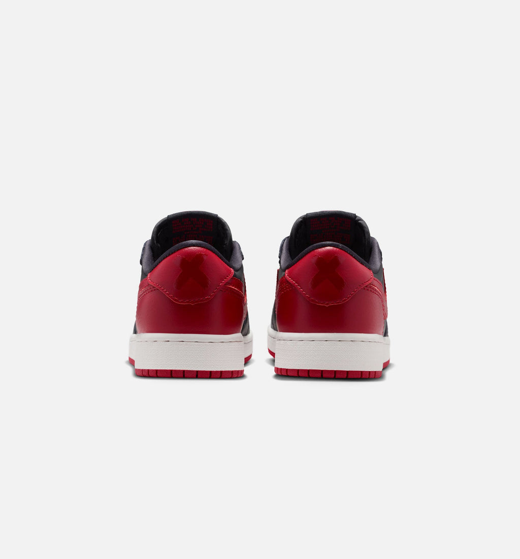 Air Jordan 1 Retro Low OG 禁穿大童款休闲鞋 - 黑/大学红/峰白