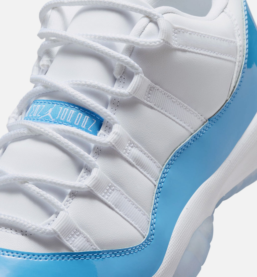 Air Jordan 11 Retro Low 大学蓝男款休闲鞋 - 白/大学蓝/黑