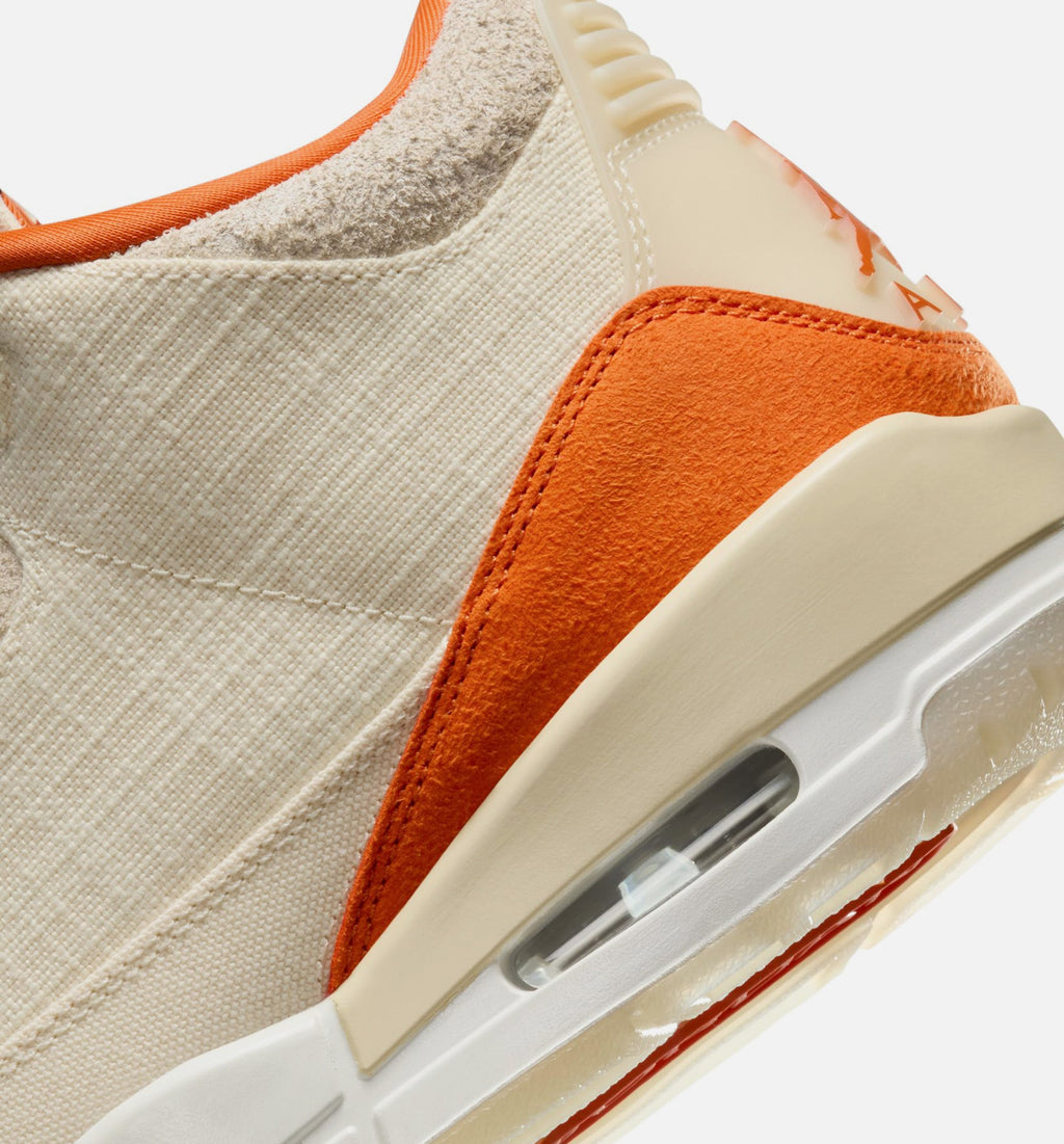 Air Jordan 3 Retro 海星女款休闲鞋 - 化石/海星橙/帆白