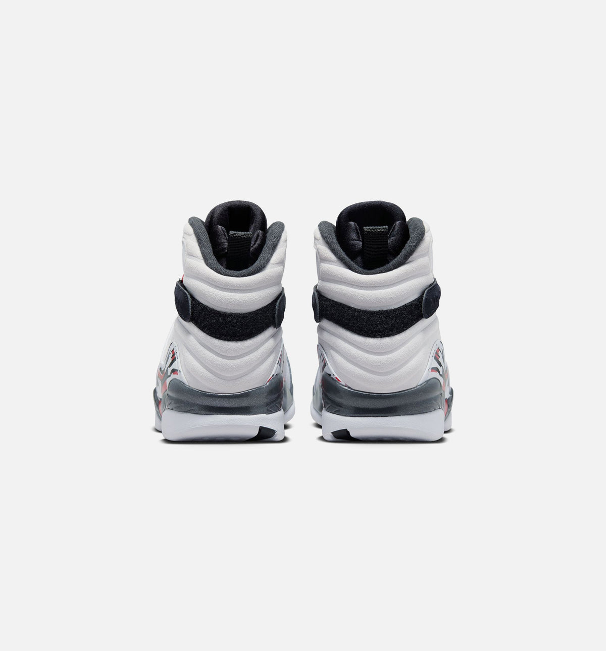 Air Jordan 8 Retro 白色与纯红男款休闲鞋 - 白/黑/纯红