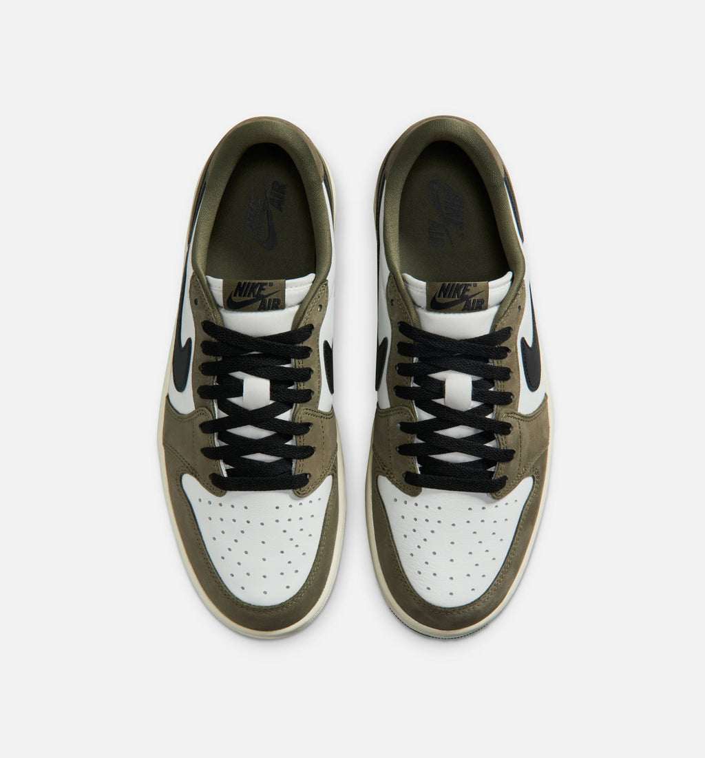 Air Jordan 1 Low OG 男款休闲鞋 - 中橄榄/黑/峰白/帆白
