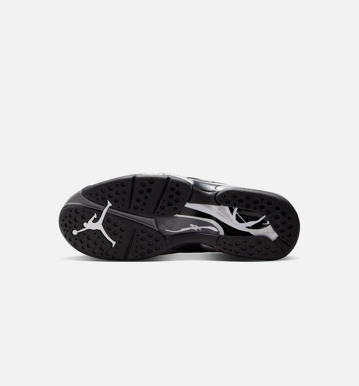 Air Jordan 8 Retro 锈黑浅灰男款休闲鞋 - 黑/白/浅石墨灰