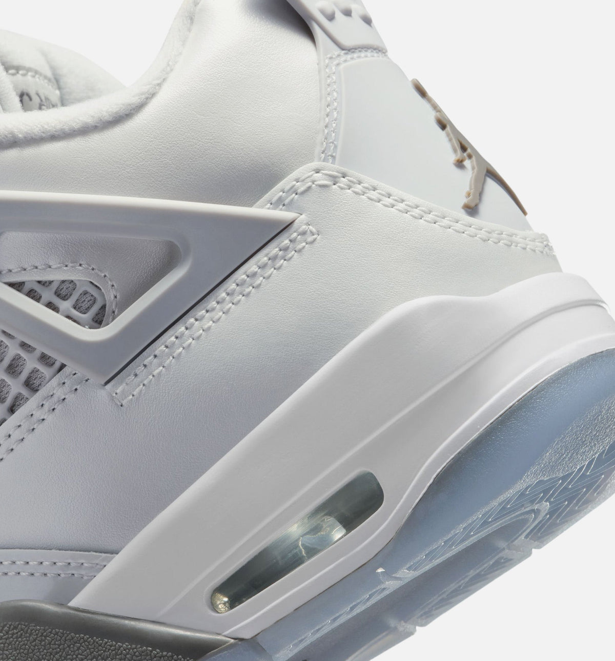 Air Jordan 4 Retro 冰蓝大童款休闲鞋 - 光子灰/冰蓝/平坦钞/白/蓝色山谷