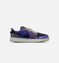 Air Jordan 1 Low OG 大童款休闲鞋 - 皇室紫/薄雾绿/黑/深葡萄干/曙光/浅銀