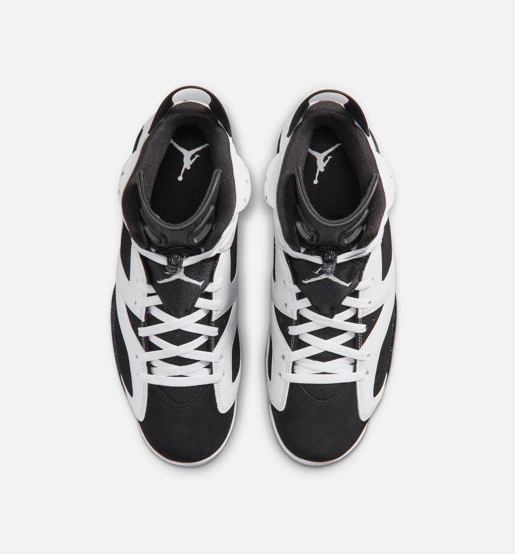 Air Jordan 6 Retro 黑白男款休闲鞋 - 黑/白