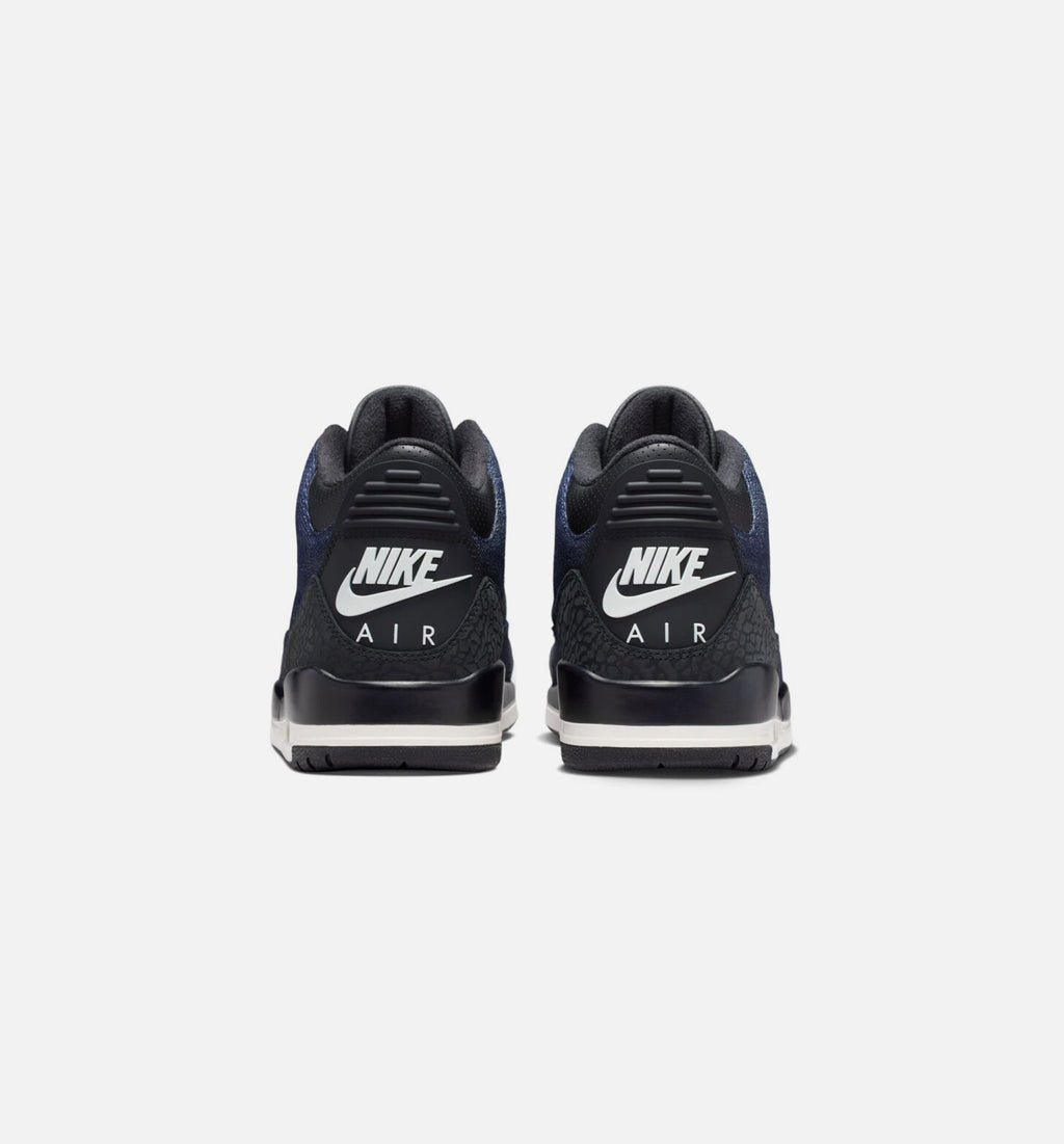 Air Jordan 3 x Levi's 靳蓝与体操红男款休闲鞋 - 牛仔布/黑/帆布白