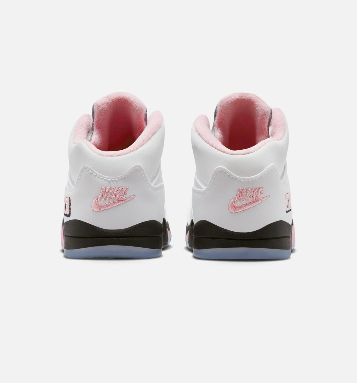 Air Jordan 5 Retro 中柔粉婴幼儿款休闲鞋 - 白/黑/中柔粉