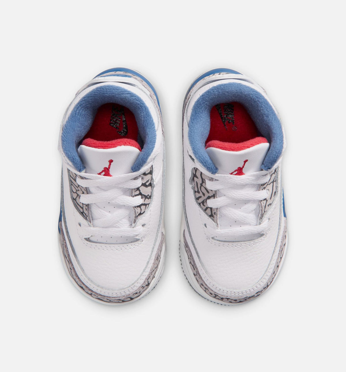 Air Jordan 3 Retro OG 真蓝婴幼儿款休闲鞋 - 白/火红/真蓝