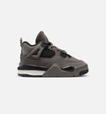 Air Jordan 4 Retro 洞石与黑婴幼儿款休闲鞋 - 洞石/黑/月亮粒子