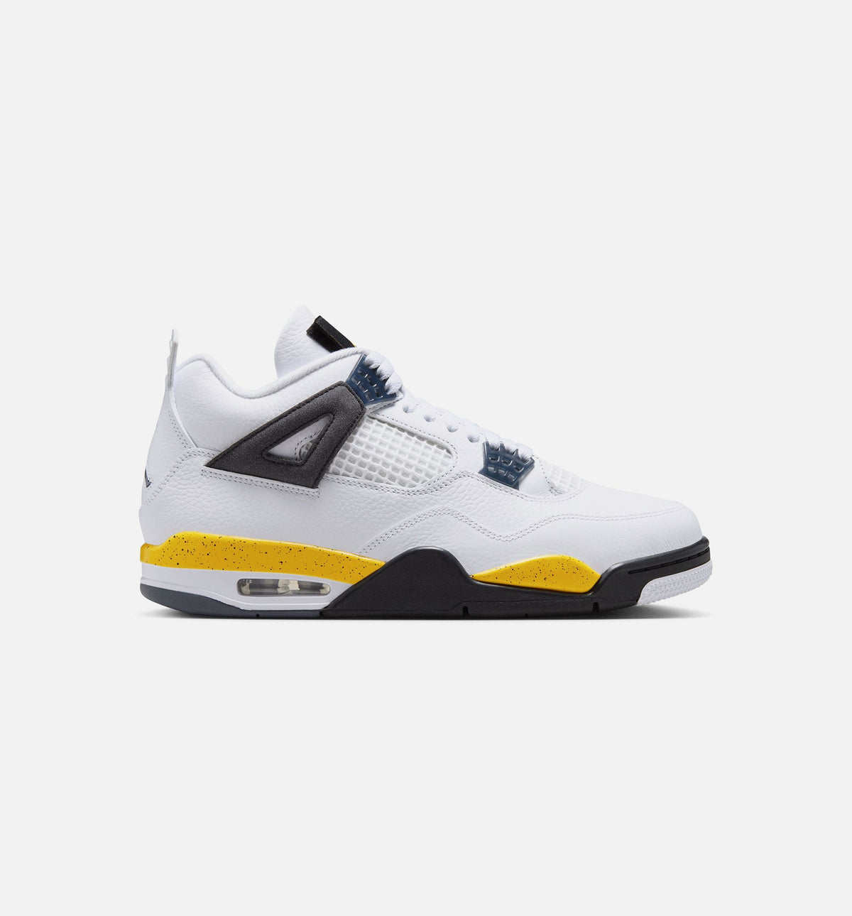 Air Jordan 4 Retro 稀有空气巡游黄男款休闲鞋 - 白/深蓝灰/黑/巡游黄