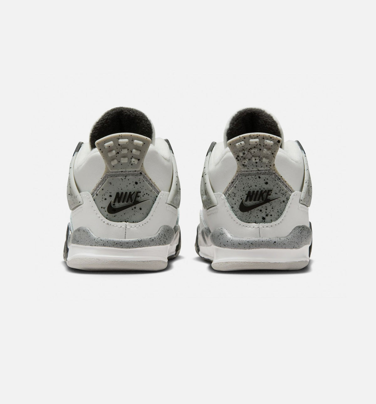 Air Jordan 4 Retro 白水泥婴幼儿款休闲鞋 - 峰川白/火红/水泥灰/黑