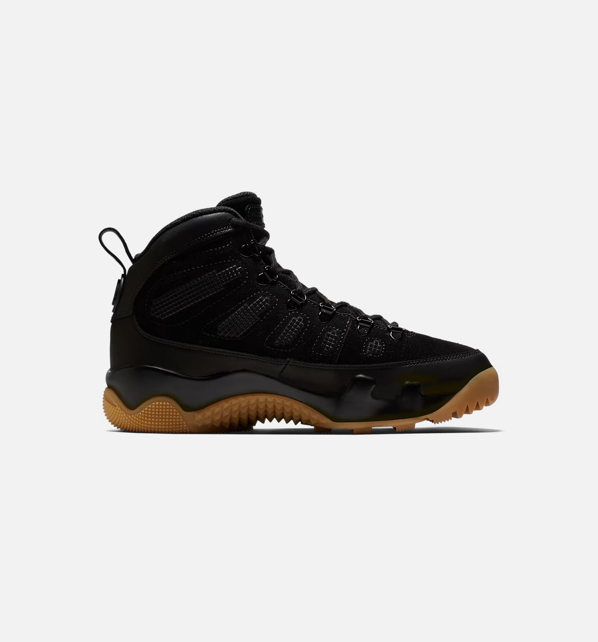 Air Jordan 9 Retro 男款休闲靴 - 黑/黑橡胶浅棕