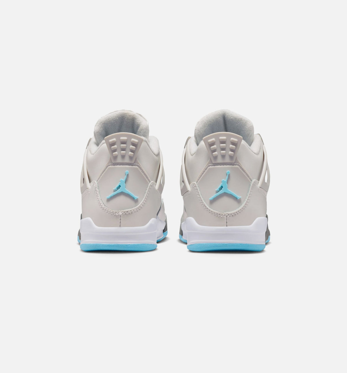 Air Jordan 4 Retro 冰蓝学前款休闲鞋 - 光子灰/冰蓝/平坦钞/白/蓝色山谷